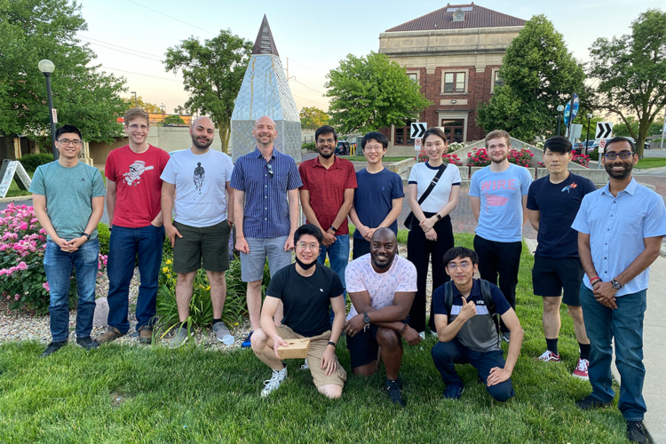 Group dinner to celebrate recent PhDs