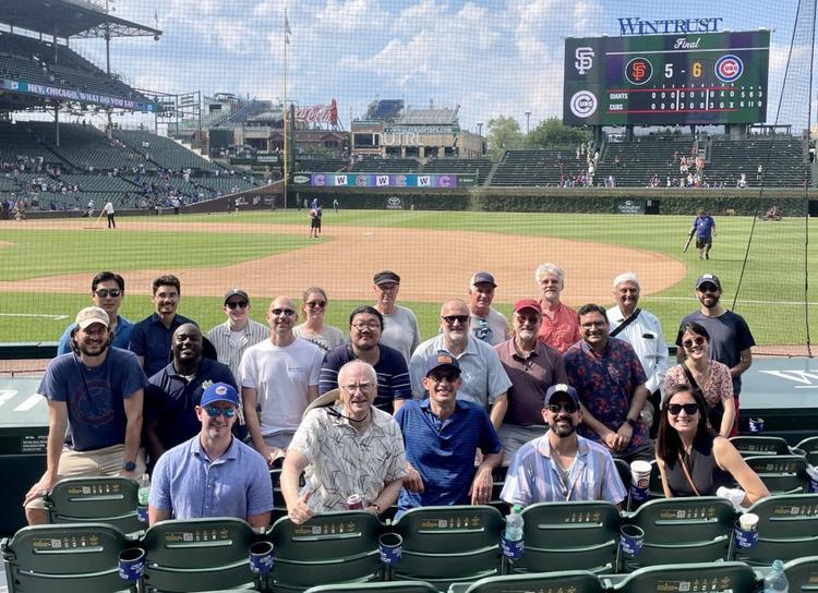 Group at baseball game
